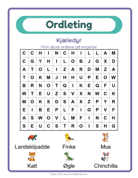 Engelsk ordleting – Kjæledyr
