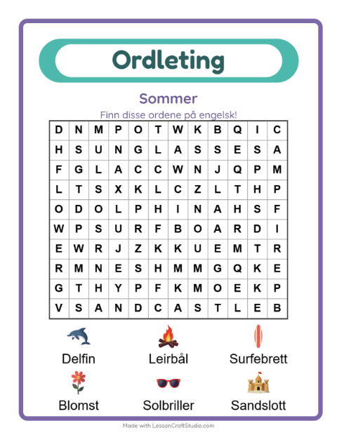 Engelsk ordleting – Sommer