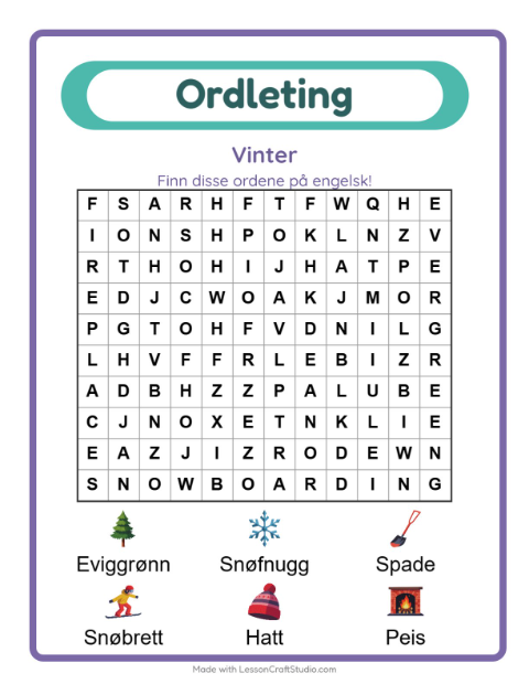 Engelsk ordleting – Vinter