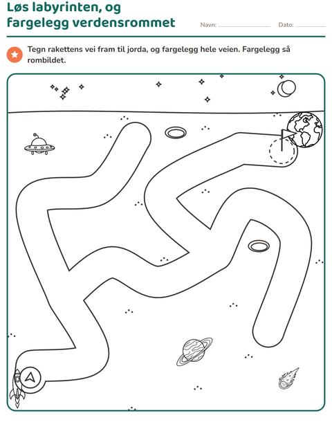 Forhåndsvisning av Labyrintoppgaver-arbeidsark for Barnehage (5-7 år)
