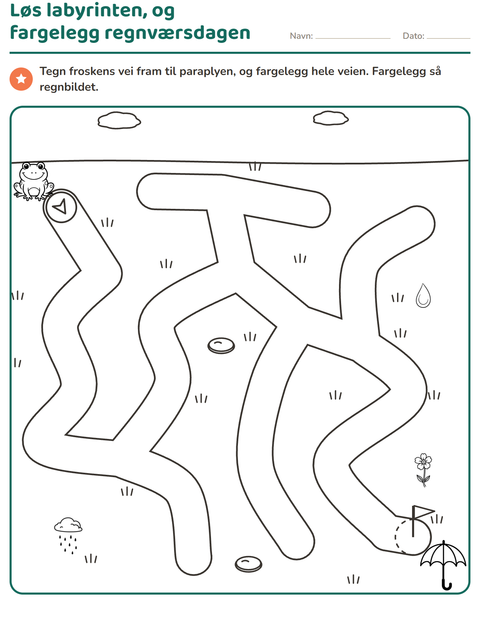 Forhåndsvisning av Labyrintoppgaver-arbeidsark for Barnehage (5-7 år)