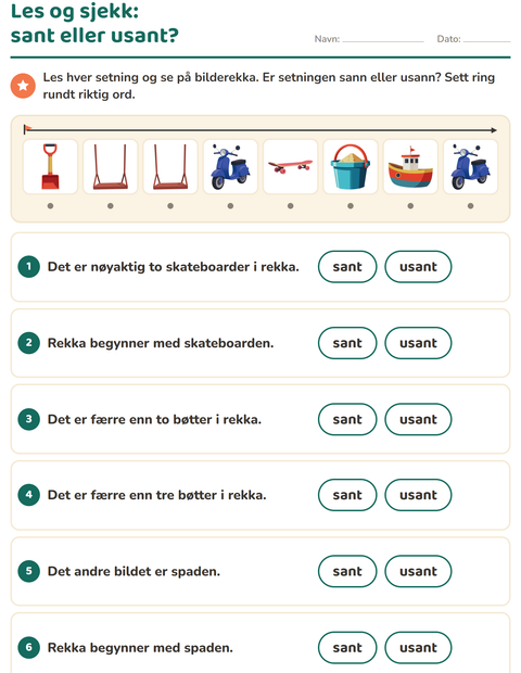 Les og sjekk: Sant eller usant om bilderekka?