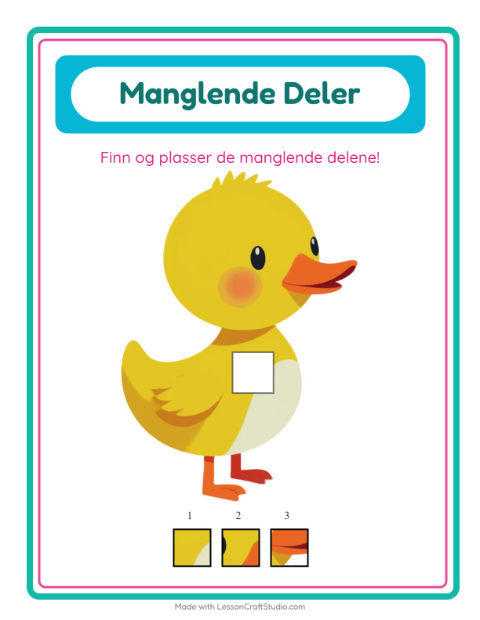 Forhåndsvisning av Manglende Brikker-arbeidsark med Ting som flyr for Barnehage (5-7 år)
