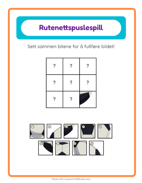 Forhåndsvisning av Rutenettmatch-arbeidsark med Leker for Barnehage (5-7 år)