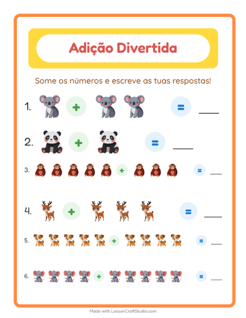 Adição – Animais