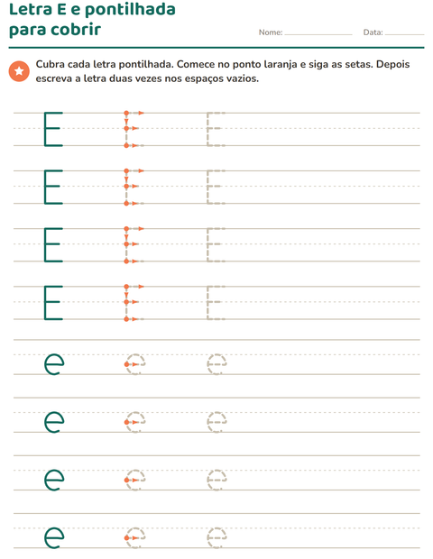Pré-visualização da ficha de Alfabeto pontilhado para Educação infantil (pré-escola, 5-7 anos)