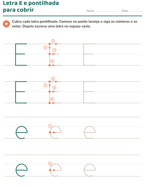 Pré-visualização da ficha de Alfabeto pontilhado para Educação infantil (pré-escola, 5-7 anos)