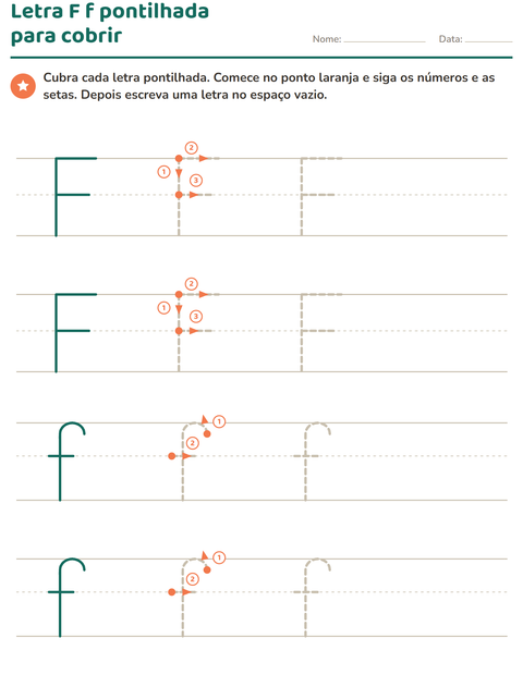 Pré-visualização da ficha de Alfabeto pontilhado para Educação infantil (pré-escola, 5-7 anos)