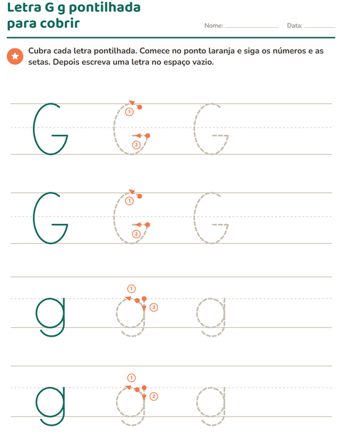 Pré-visualização da ficha de Alfabeto pontilhado para Educação infantil (pré-escola, 5-7 anos)