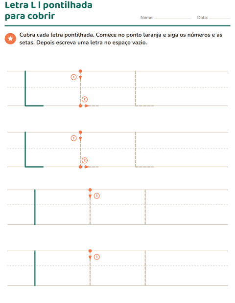 Pré-visualização da ficha de Alfabeto pontilhado para Educação infantil (pré-escola, 5-7 anos)