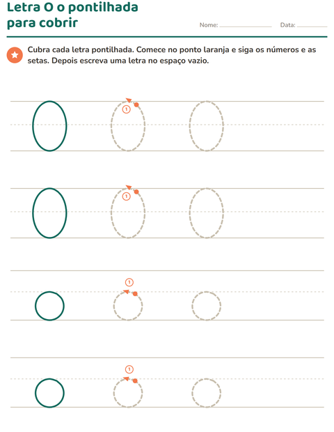 Pré-visualização da ficha de Alfabeto pontilhado para Educação infantil (pré-escola, 5-7 anos)