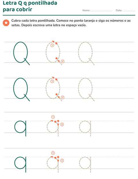 Pré-visualização da ficha de Alfabeto pontilhado para Educação infantil (pré-escola, 5-7 anos)