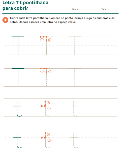 Pré-visualização da ficha de Alfabeto pontilhado para Educação infantil (pré-escola, 5-7 anos)