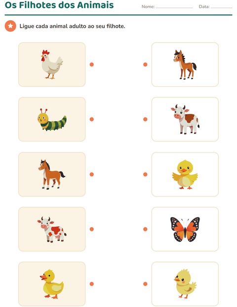 Pré-visualização da ficha de Associação em Ciências para Educação infantil (pré-escola, 5-7 anos)