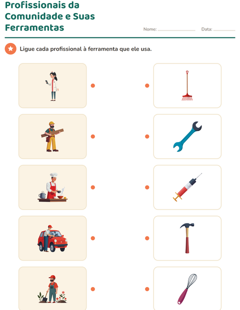 Pré-visualização da ficha de Associação em Ciências para Educação infantil (pré-escola, 5-7 anos)