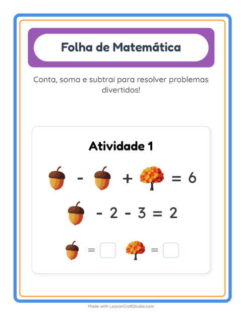 Atividades de cálculo – Diversos
