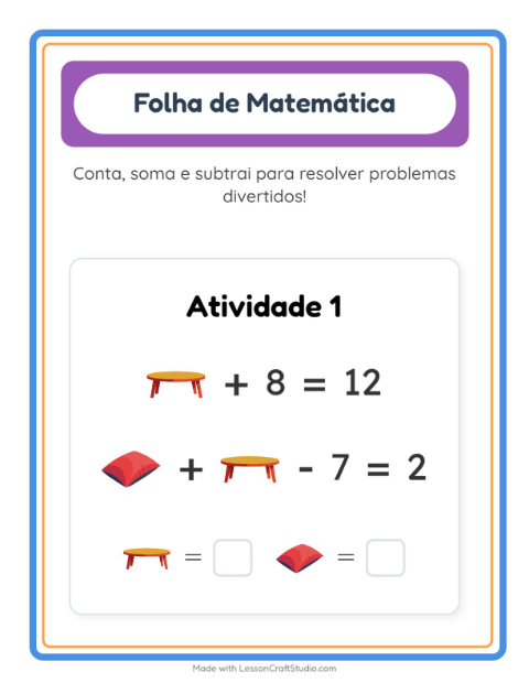 Pré-visualização da ficha de Atividade De Matemática com Pela casa para Educação infantil (pré-escola, 5-7 anos)