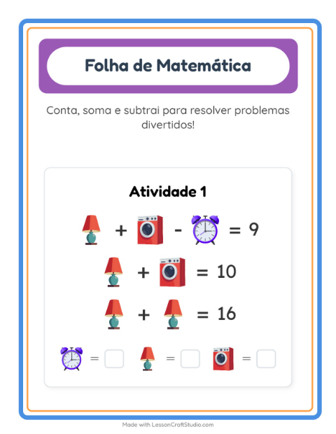 Pré-visualização da ficha de Atividade De Matemática com Pela casa para Educação infantil (pré-escola, 5-7 anos)