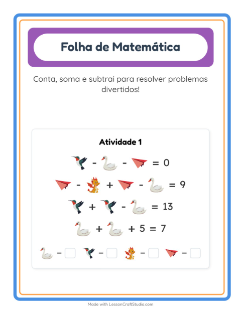 Pré-visualização da ficha de Atividade De Matemática com Coisas que voam para Educação infantil (pré-escola, 5-7 anos)