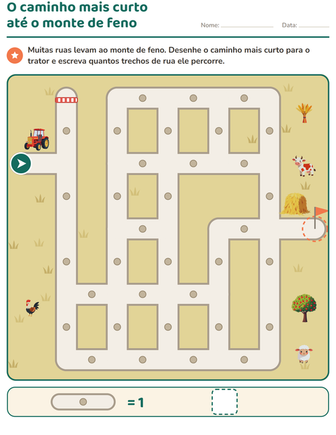 Pré-visualização da ficha de Atividades de labirinto para 1º ano do ensino fundamental