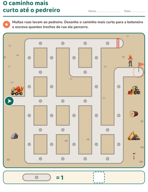 Pré-visualização da ficha de Atividades de labirinto para 1º ano do ensino fundamental
