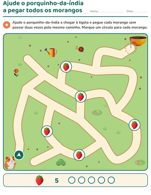 Pré-visualização da ficha de Atividades de labirinto para 1º ano do ensino fundamental