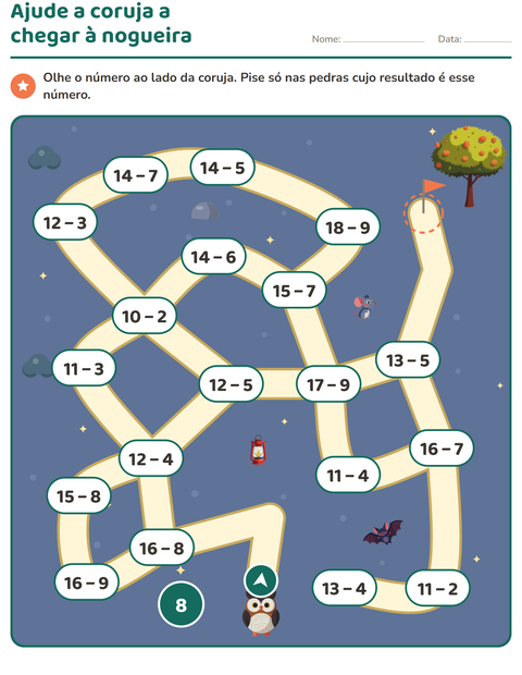 Pré-visualização da ficha de Atividades de labirinto para 1º ano do ensino fundamental