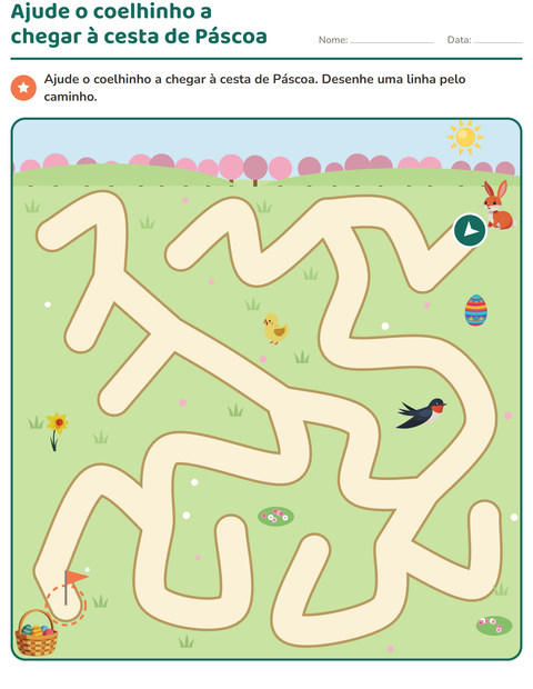Pré-visualização da ficha de Atividades de labirinto para Educação infantil (pré-escola, 5-7 anos)