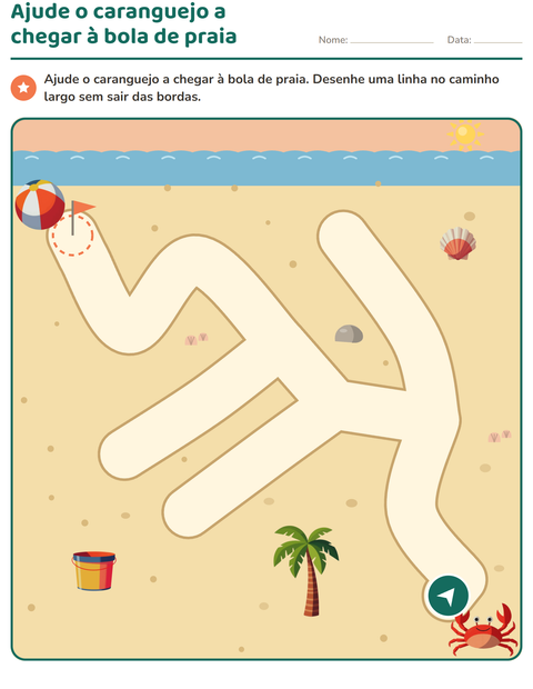 Pré-visualização da ficha de Atividades de labirinto para Educação infantil (pré-escola, 5-7 anos)