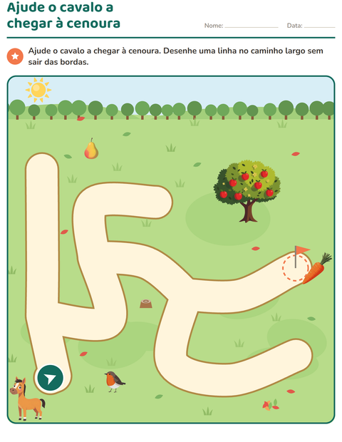 Pré-visualização da ficha de Atividades de labirinto para Educação infantil (pré-escola, 5-7 anos)