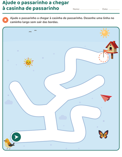 Pré-visualização da ficha de Atividades de labirinto para Educação infantil (pré-escola, 5-7 anos)