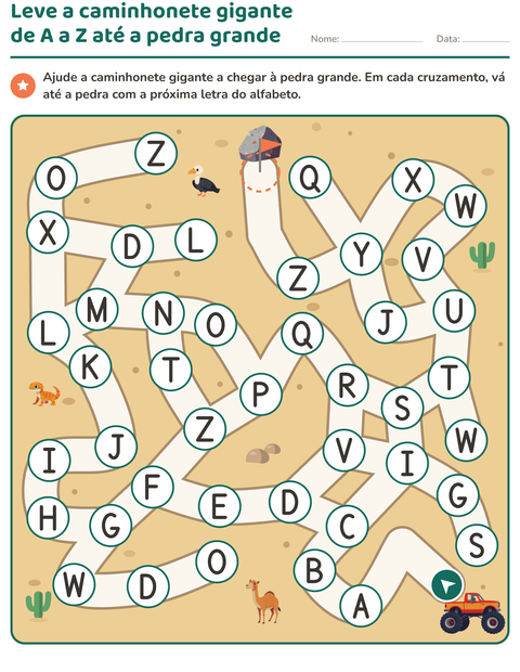 Pré-visualização da ficha de Atividades de labirinto para Educação infantil (pré-escola, 5-7 anos)