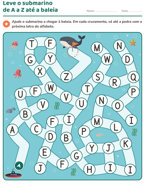 Pré-visualização da ficha de Atividades de labirinto para Educação infantil (pré-escola, 5-7 anos)