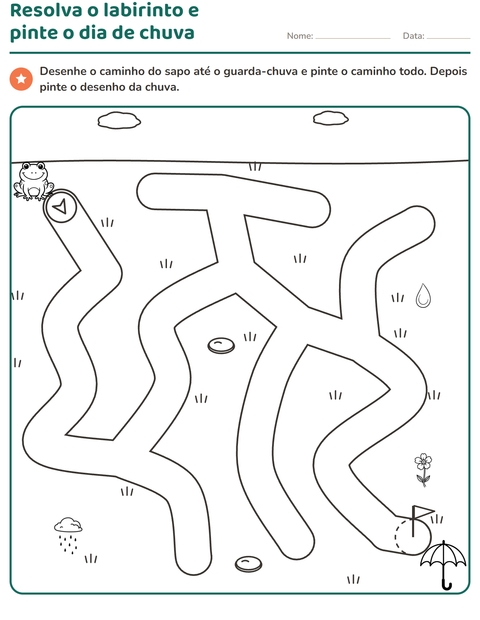 Pré-visualização da ficha de Atividades de labirinto para Educação infantil (pré-escola, 5-7 anos)