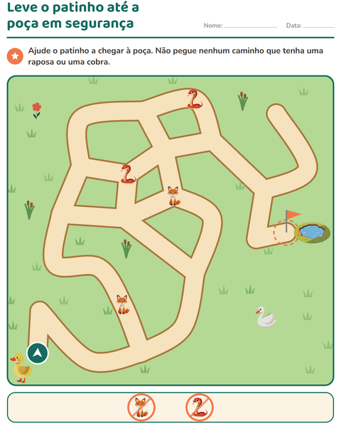Pré-visualização da ficha de Atividades de labirinto para 1º ano do ensino fundamental