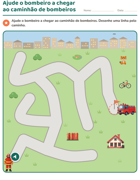 Pré-visualização da ficha de Atividades de labirinto para Educação infantil (pré-escola, 5-7 anos)