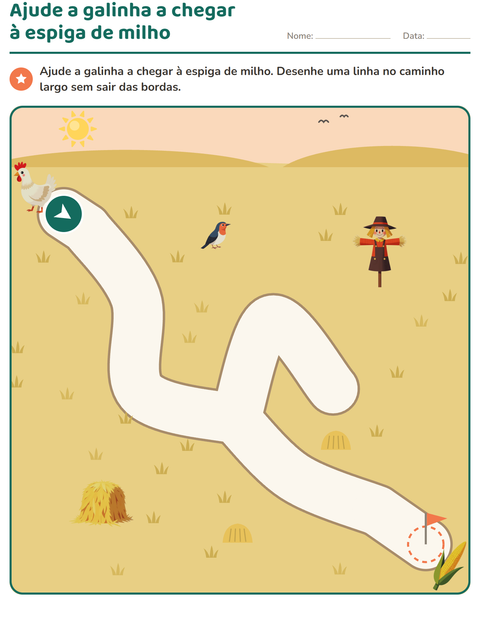Pré-visualização da ficha de Atividades de labirinto para Educação infantil (pré-escola, 5-7 anos)
