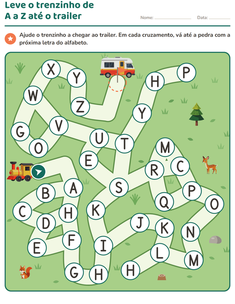 Pré-visualização da ficha de Atividades de labirinto para Educação infantil (pré-escola, 5-7 anos)
