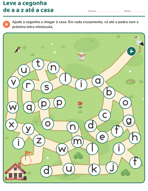Pré-visualização da ficha de Atividades de labirinto para Educação infantil (pré-escola, 5-7 anos)