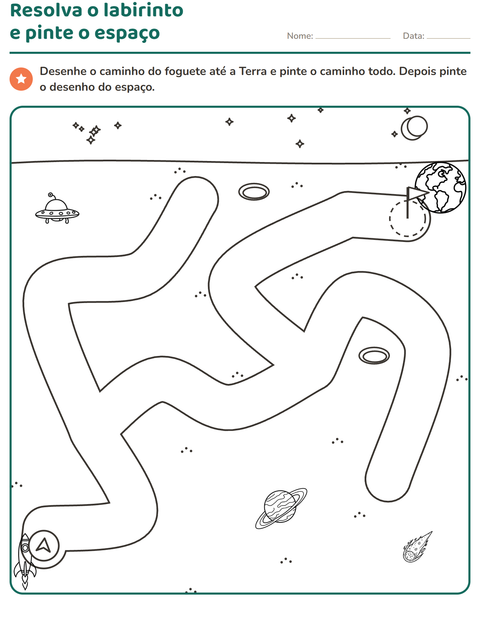 Pré-visualização da ficha de Atividades de labirinto para Educação infantil (pré-escola, 5-7 anos)