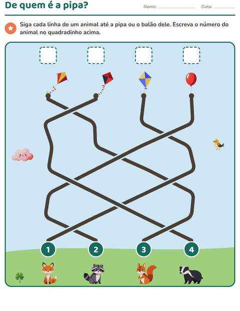 Pré-visualização da ficha de Atividades de labirinto para 1º ano do ensino fundamental
