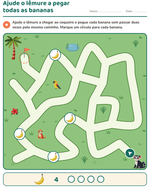 Pré-visualização da ficha de Atividades de labirinto para 1º ano do ensino fundamental
