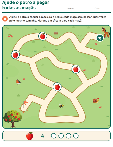 Pré-visualização da ficha de Atividades de labirinto para 1º ano do ensino fundamental