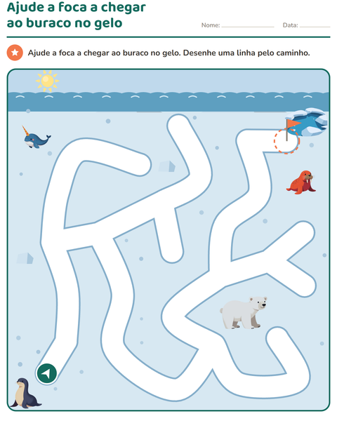 Pré-visualização da ficha de Atividades de labirinto para Educação infantil (pré-escola, 5-7 anos)