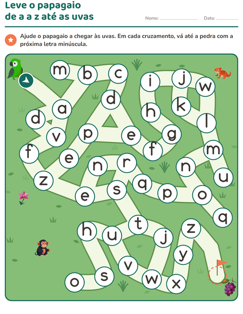 Pré-visualização da ficha de Atividades de labirinto para Educação infantil (pré-escola, 5-7 anos)