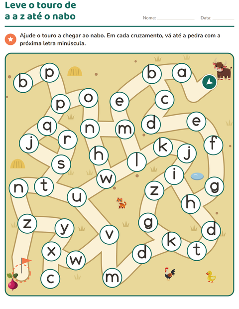 Pré-visualização da ficha de Atividades de labirinto para Educação infantil (pré-escola, 5-7 anos)