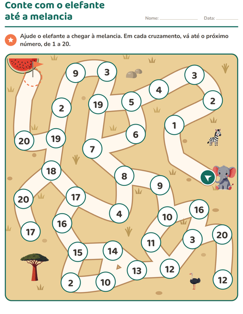Pré-visualização da ficha de Atividades de labirinto para Educação infantil (pré-escola, 5-7 anos)