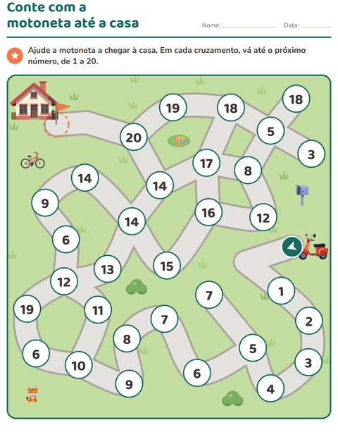 Pré-visualização da ficha de Atividades de labirinto para Educação infantil (pré-escola, 5-7 anos)
