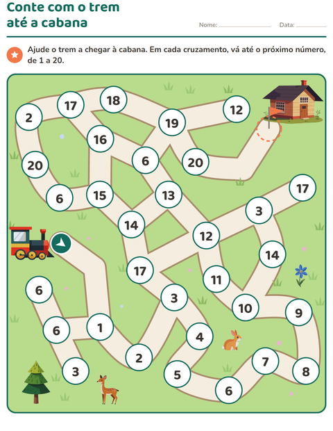 Pré-visualização da ficha de Atividades de labirinto para Educação infantil (pré-escola, 5-7 anos)