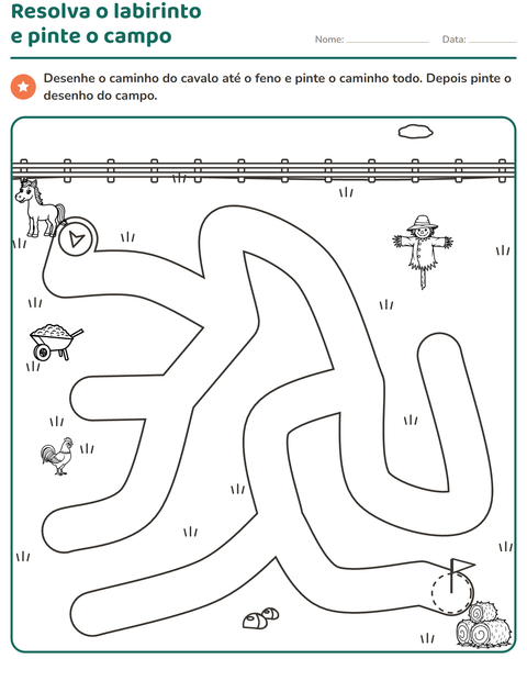Pré-visualização da ficha de Atividades de labirinto para Educação infantil (pré-escola, 5-7 anos)